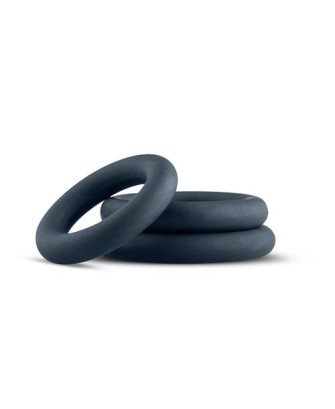3-Piece Cock Ring Set - Grey