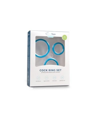 Pierścień-Cock Ring Set Blue