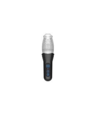 Rotating vibration and thrusting masturbator