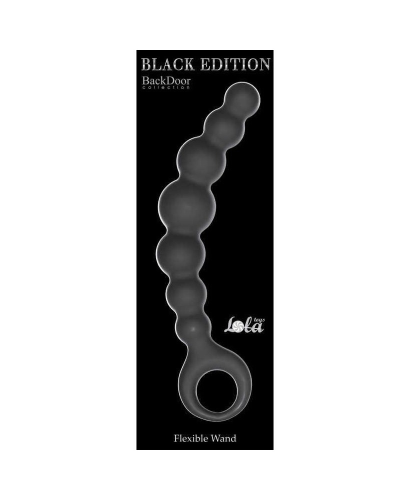 Plug-Anal Beads Flexible Wand Black