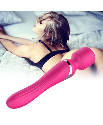 Stymulator - B - Series - Silicone Dual Massager Pulsator USB 7+7 Function (Pink)