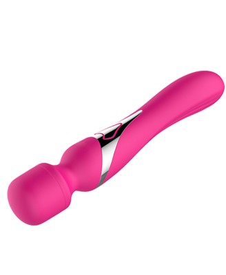 Stymulator - B - Series - Silicone Dual Massager Pulsator USB 7+7 Function (Pink)