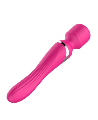 Stymulator - B - Series - Silicone Dual Massager Pulsator USB 7+7 Function (Pink)
