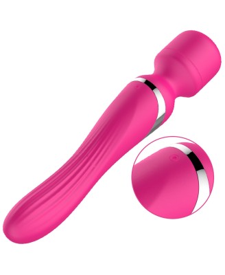 Stymulator - B - Series - Silicone Dual Massager Pulsator USB 7+7 Function (Pink)