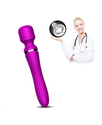 Stymulator-Silicone Dual Massager USB 7+7 Function Purple