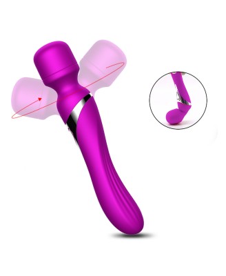 Stymulator-Silicone Dual Massager USB 7+7 Function Purple