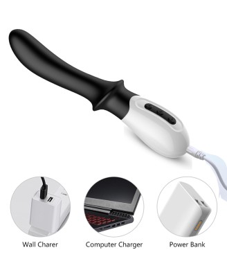 Wibrator-Silicone Prostate / G-spot Massager USB 10 Function / Heating