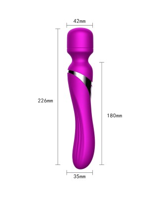 Stymulator-Silicone Dual Massager USB 7+7 Function Purple