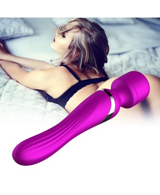 Stymulator-Silicone Dual Massager USB 7+7 Function Purple