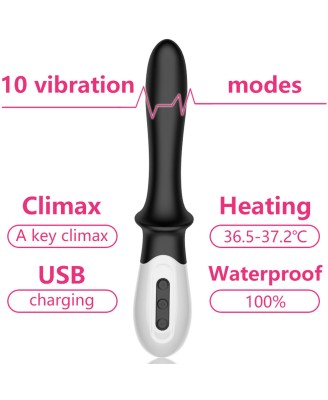 Wibrator-Silicone Prostate / G-spot Massager USB 10 Function / Heating