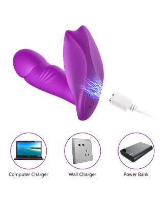 Stymulator - B - Series - Silicone Panty Vibrator USB 7 Function / Heating / Impact function