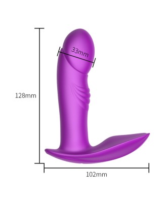 Stymulator - B - Series - Silicone Panty Vibrator USB 7 Function / Heating / Impact function