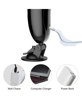 Masturbator-Vibrating Masturbation Cup USB 7 + Interactive Function / Talk Mode