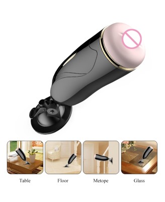 Masturbator-Vibrating Masturbation Cup USB 7 + Interactive Function / Talk Mode