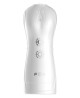 Masturbator - B - Series - Vibrating and Flashing Masturbation Cup USB 7+7 Function / Talk Mode (White)