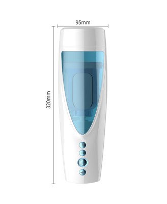 Masturbator-Vibrating, Rotating and Flashing Masturbation USB 10+10 Function / Talk Mode