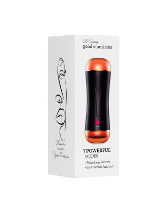 Masturbator-Vibrating Masturbation Cup USB 7 function + Interactive Function / Double Ends