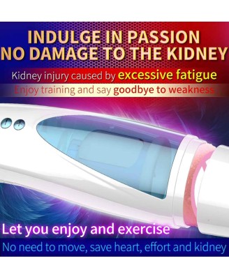 Masturbator-Vibrating, Rotating and Flashing Masturbation USB 10+10 Function / Talk Mode