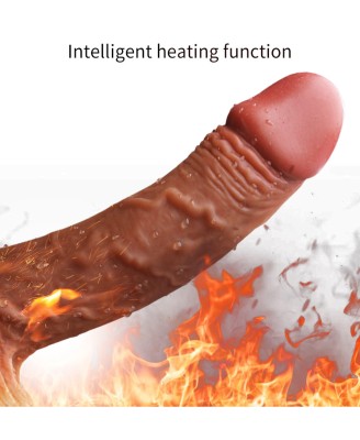Wibrator-Silicone, Vibration 10, Rotate, Telescopic, Heating, 21cm