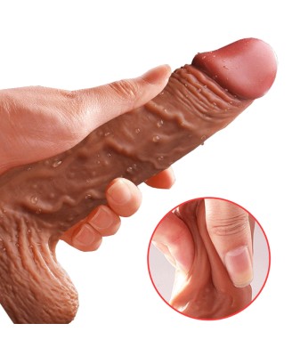 Wibrator-Silicone, Vibration 10, Rotate, Telescopic, Heating, 21cm
