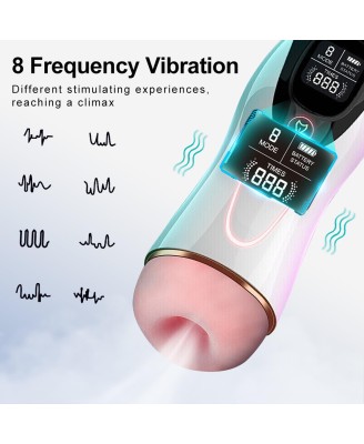 Masturbator-Vibration 8 Vibration modes + Interactive function