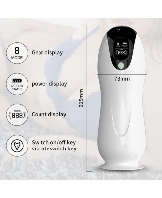 Masturbator-Vibration 8 Vibration modes + Interactive function