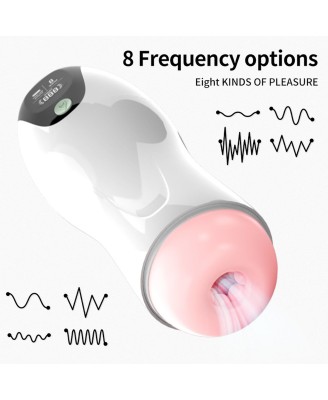 Masturbator-Vibration 8 Vibration modes + Interactive function