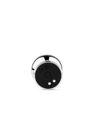 Metal Butt Plug L Vibrator USB - Remote Control