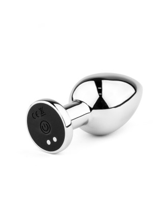 Metal Butt Plug L Vibrator USB - Remote Control