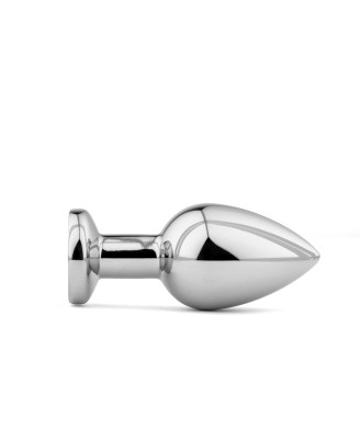 Metal Butt Plug L Vibrator USB - Remote Control