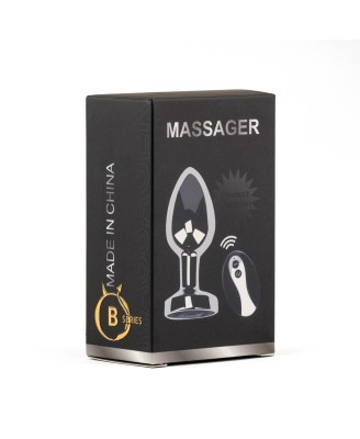 Metal Butt Plug L Vibrator USB - Remote Control