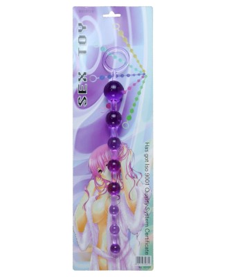 Plug/kulki-Jelly Anal 10 Beads Purple