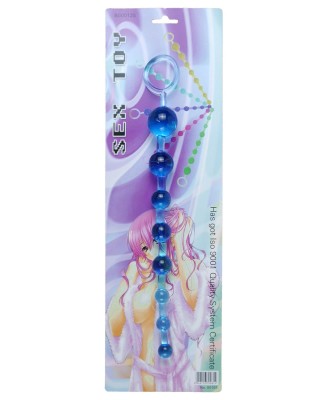 Plug/kulki-Jelly Anal 10 Beads Blue