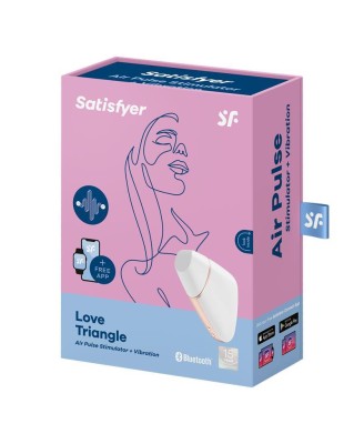 Wibrator - Love Triangle Air Pulse Stimulator + Vibration White