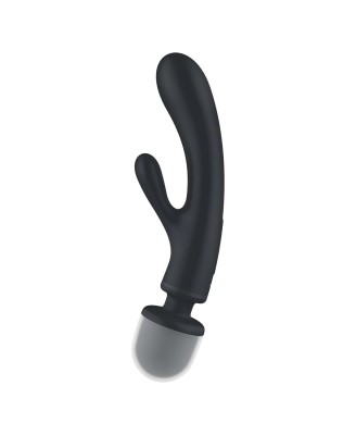 Satisfyer Triple Lover grey - Wibrator Różdżka Króliczek