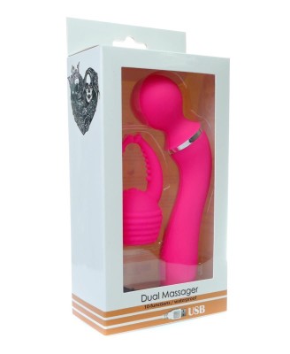 Dual Massager + overlay USB 10+10 functions Pink