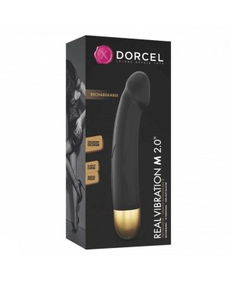 Dorcel REAL VIBRATION M BLACK GOLD 2.0 Wibrator punktu G - czarny/złoty