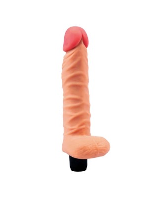 Soft vibrator with testicles 21 cm – The Real Deal