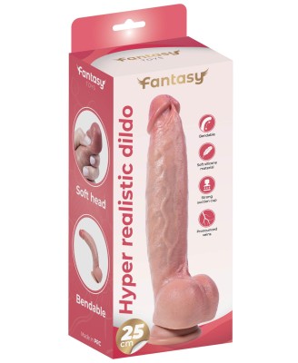 Flexible silicone dildo Hyper Realistic Dildo 25 cm