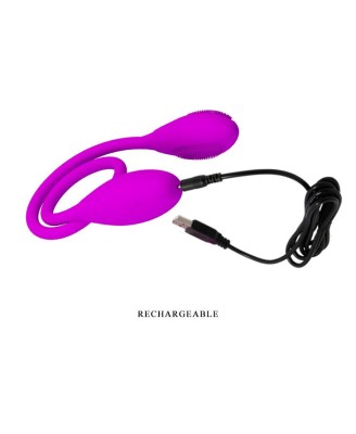 PRETTY LOVE Snaky Vibe - Dildo wibrujące dla par - Fioletowe