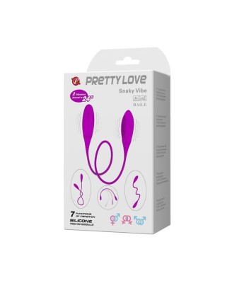 PRETTY LOVE Snaky Vibe - Dildo wibrujące dla par - Fioletowe