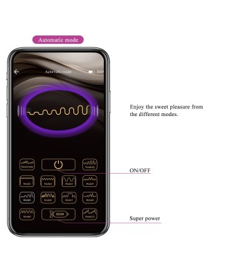 PRETTY LOVE - Ethan purple, 12 vibration functions Mobile APP Long-distance Control
