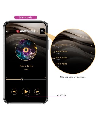 PRETTY LOVE - Ethan purple, 12 vibration functions Mobile APP Long-distance Control