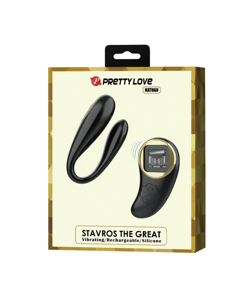 PRETTY LOVE - Nathan, Wireless remote control 9 speed levels 10 vibration functions, ABS Silicone , USB rechargeable