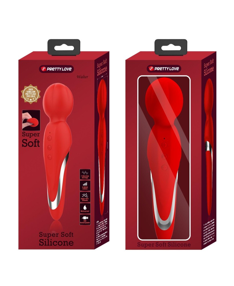 PRETTY LOVE - Walter, 5 levels of speed control 7 vibration functions, Silicone ABS, USB rechargeable