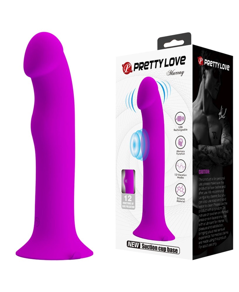 PRETTY LOVE - Murray PURPLE, 12 vibration functions 12 pulse wave settings Suction base
