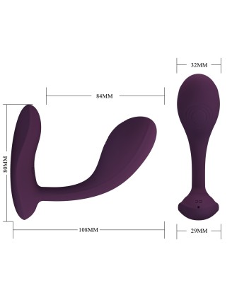 PRETTY LOVE - Baird, 12 funkcji wibracji, sterowanie aplikacją - Wibratory zdalnie sterowane - fioletowy