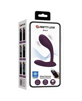 PRETTY LOVE - Baird, 12 funkcji wibracji, sterowanie aplikacją - Wibratory zdalnie sterowane - fioletowy