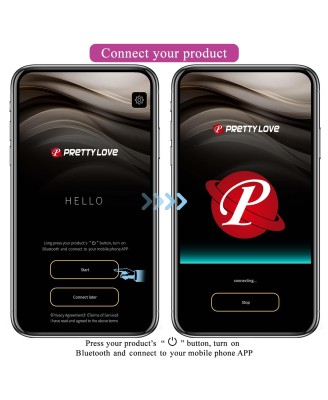 PRETTY LOVE - Baird, 12 funkcji wibracji, sterowanie aplikacją - Wibratory zdalnie sterowane - fioletowy