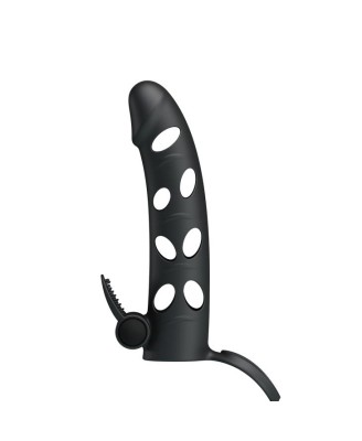 PRETTY LOVE - Vibrating Penis Sleeve with Ball Strap